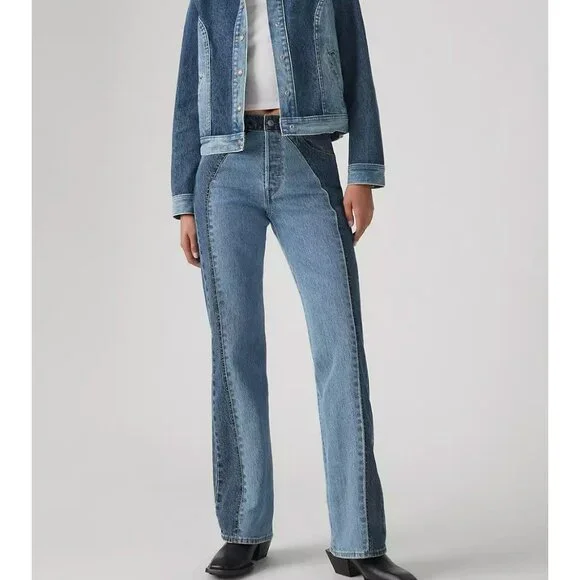 Levi's 28x32 Premium Wedgie Bootcut Western Women's Jeans Practically Pieced - Picture 1 of 6